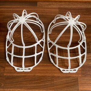 Set of 2 Plastic Sports Hat Washer Cage Baseball and Other White nwot